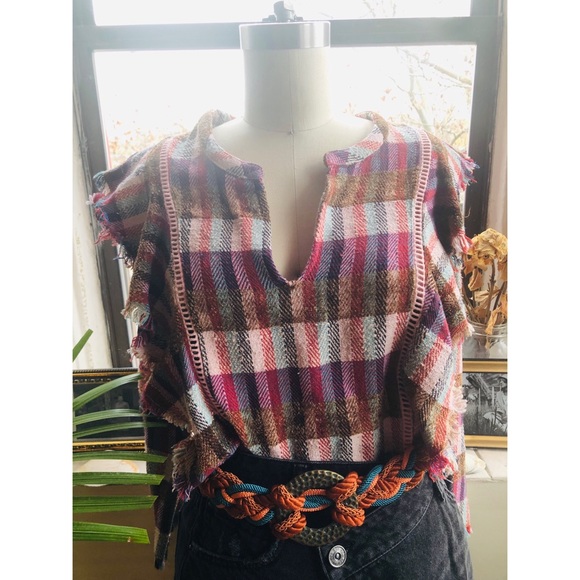 dRA Los Angels Anthropologie Kelsey Plaid Top - Picture 7 of 8